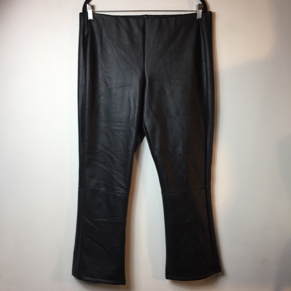 Who What Wear Pants - ❤️Plus size faux leather pull on flare pants